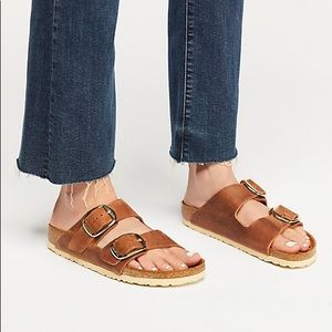 birkenstock arizona cognac big buckle